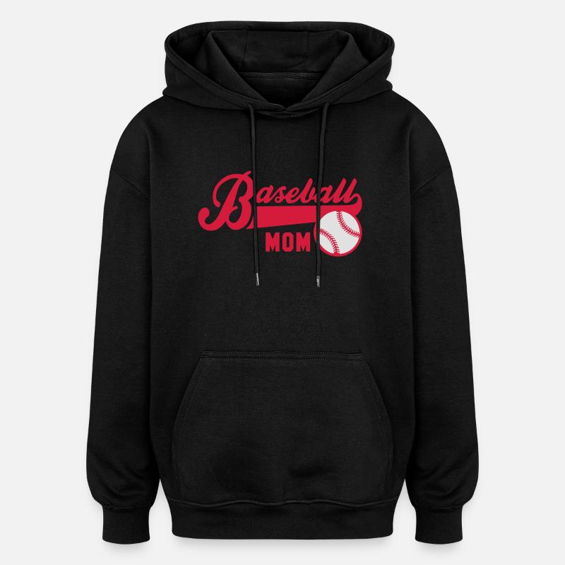 Baseball MOM 2C - Sweat à capuche oversize unisexe - noir
