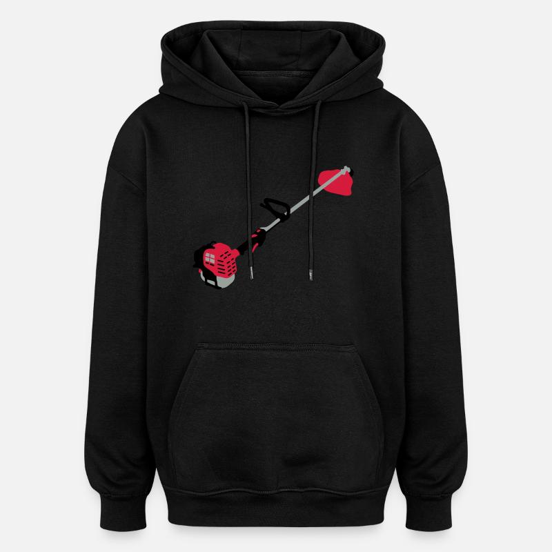 la débroussailleuse_d1 - Sweat à capuche oversize unisexe - noir