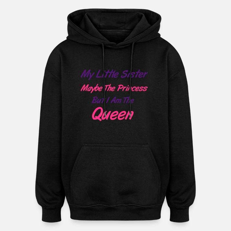 Queen - Sweat à capuche oversize unisexe - noir