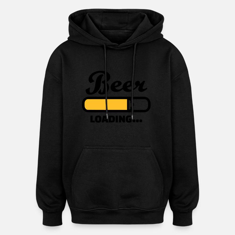 Bier - Oversized Unisex Hoodie - Schwarz