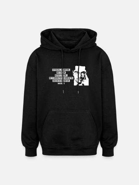 Malcolm X - Oversized Unisex Hoodie - black