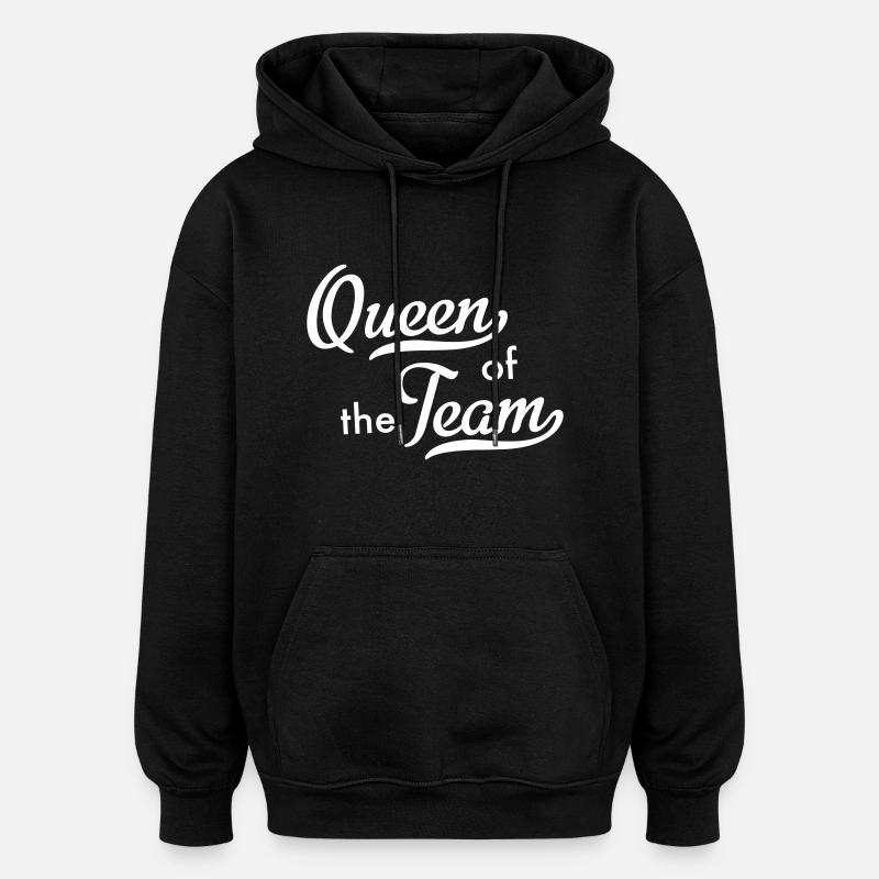 Reine de l’équipe - Sweat à capuche oversize unisexe - noir