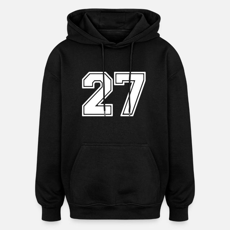 27 - Sweat à capuche oversize unisexe - noir