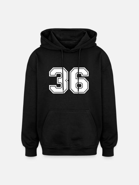 36 - Oversized Unisex Hoodie - black