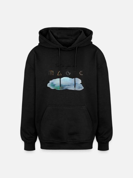 Stol på din egen magiske heksesky - Oversize unisex hoodie - sort