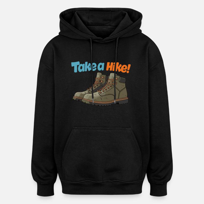 FAITES RANDONNÉE ! - Sweat à capuche oversize unisexe - noir