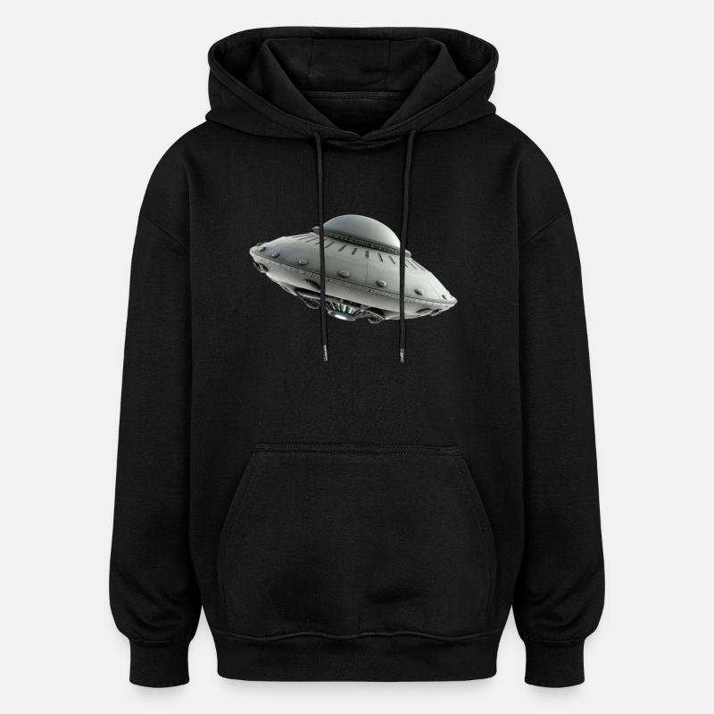 UFO Alien science fiction - Oversized Unisex Hoodie - black
