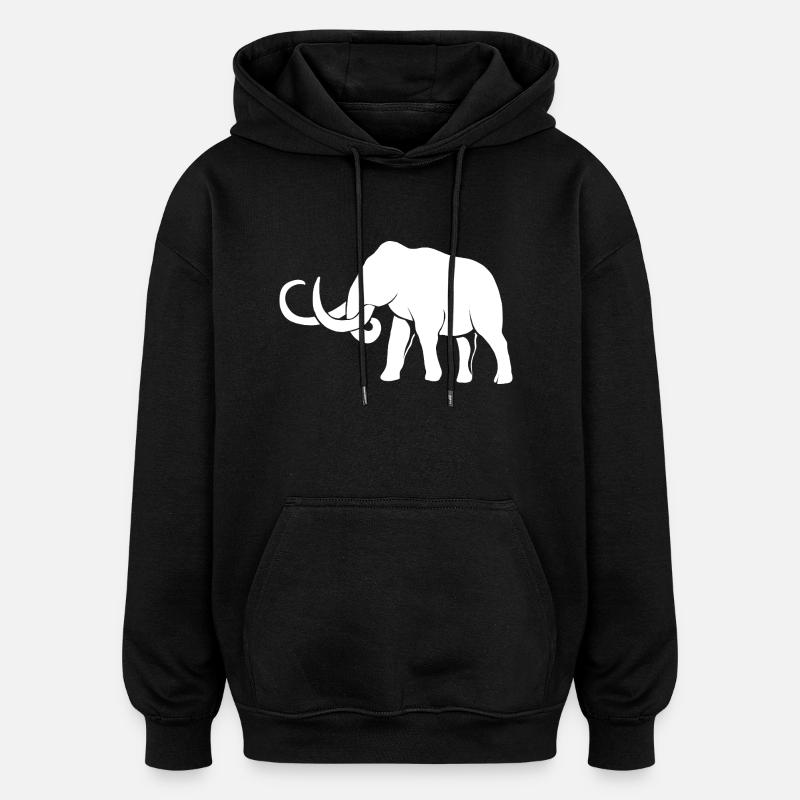 Mammouth - Sweat à capuche oversize unisexe - noir