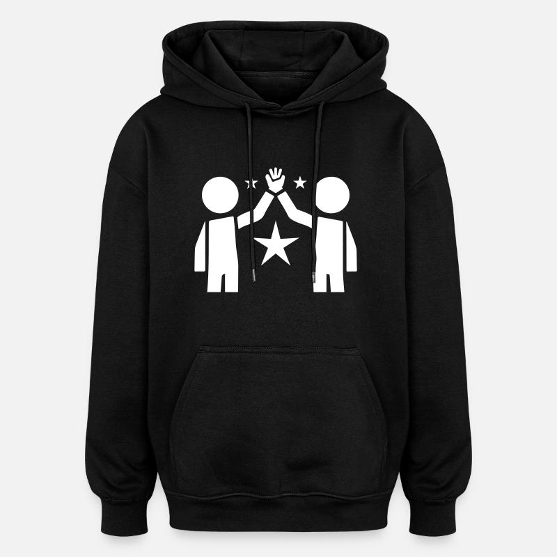 Amitié Meilleurs amis - Sweat à capuche oversize unisexe - noir