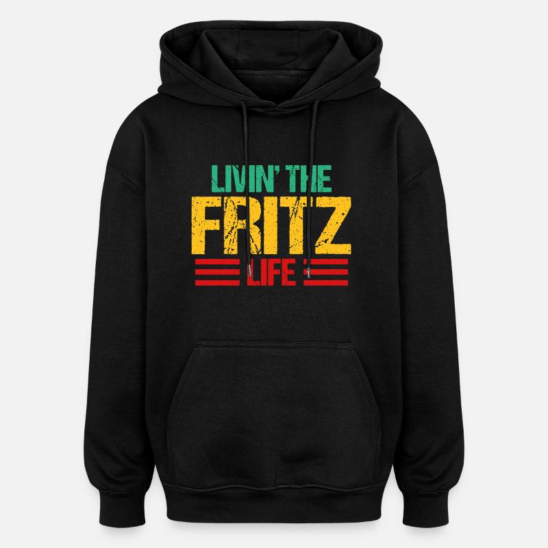 Fritz - Oversized Unisex Hoodie - black