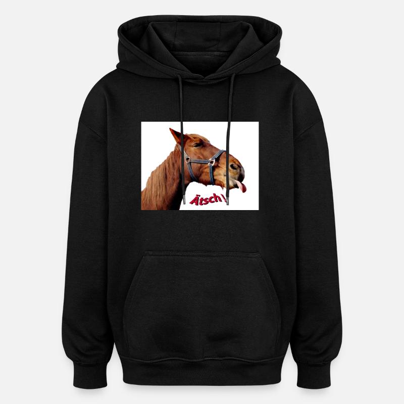 Ätsch! - Oversized Unisex Hoodie - Schwarz