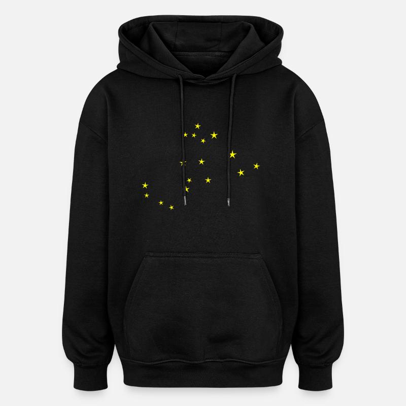 Sternbild Wassermann - Oversized Unisex Hoodie - Schwarz