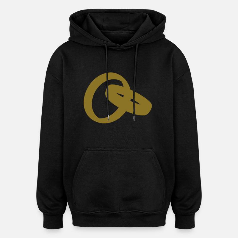 Wedding Rings | Eheringe - Oversized Unisex Hoodie - Schwarz