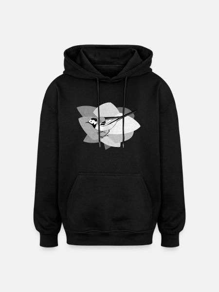 Bergeronnette - Sweat à capuche oversize unisexe - noir