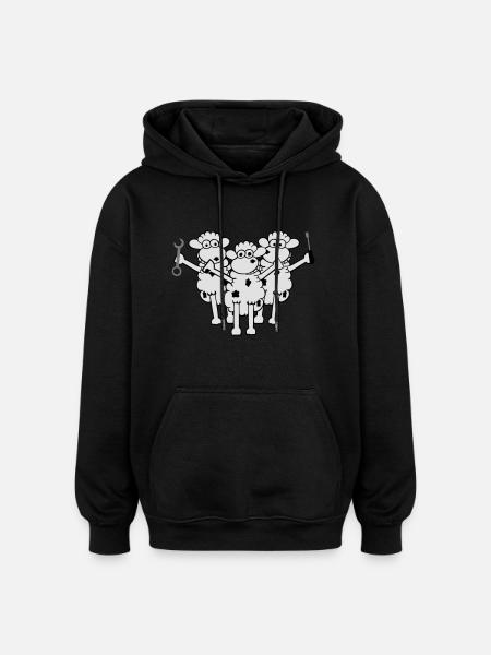 mechanikaeaeaergruppe_3f - Oversized Unisex Hoodie - Schwarz
