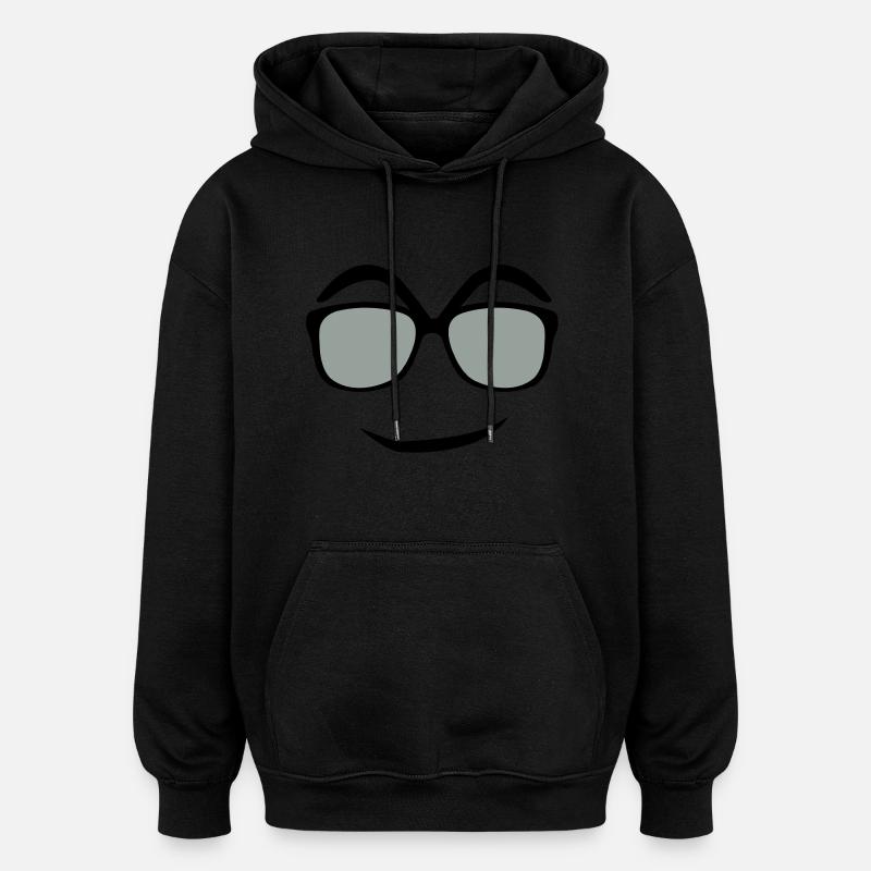 drôle de tête - Sweat à capuche oversize unisexe - noir