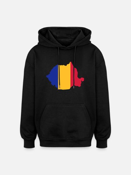 Romania - Oversized Unisex Hoodie - black