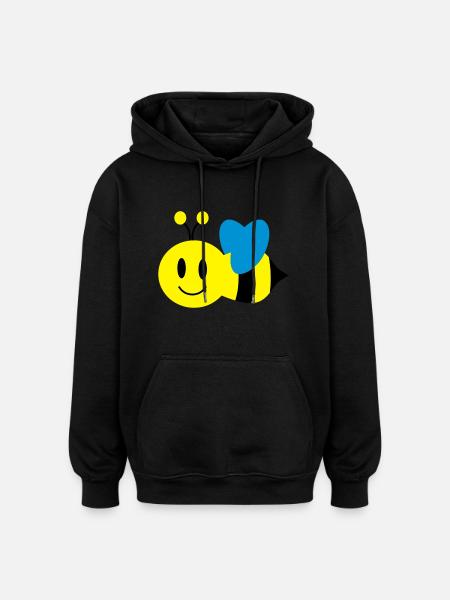 abeille - Oversized Unisex Hoodie - black