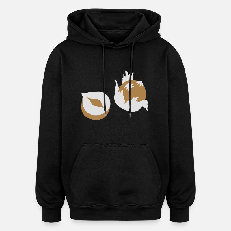 Écrou - Noix - Nuts - 2C - Sweat à capuche oversize unisexe - noir