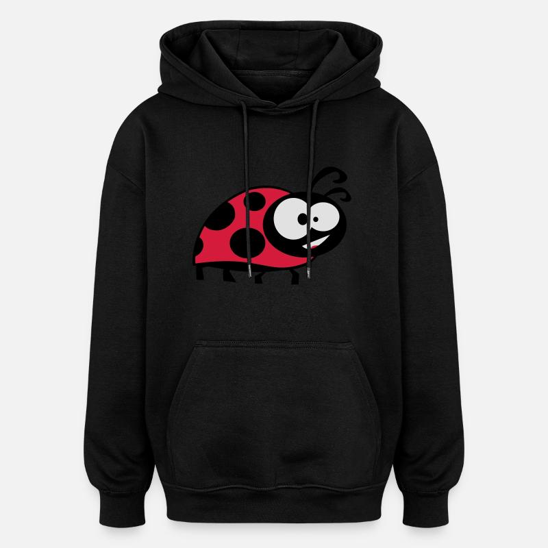 ladybug la coccinella - Sweat à capuche oversize unisexe - noir