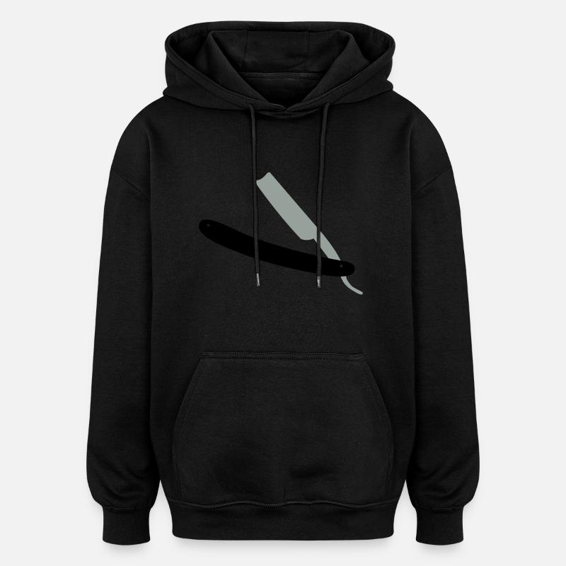 Rasiermesser - Oversized Unisex Hoodie - Schwarz