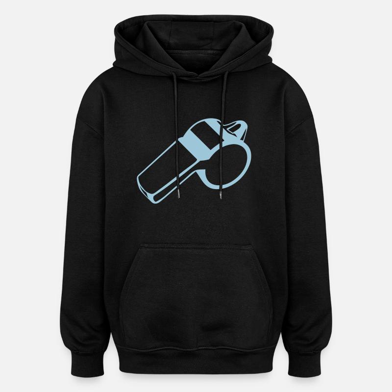 sifflet arbitre whistle 1 - Sweat à capuche oversize unisexe - noir