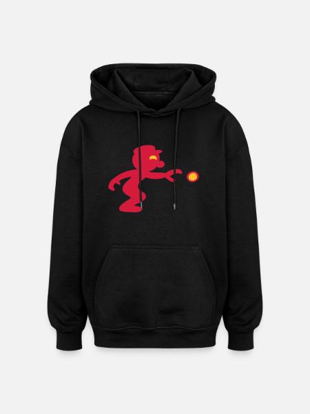 pétanque jeu de boules - Sweat à capuche oversize unisexe - noir