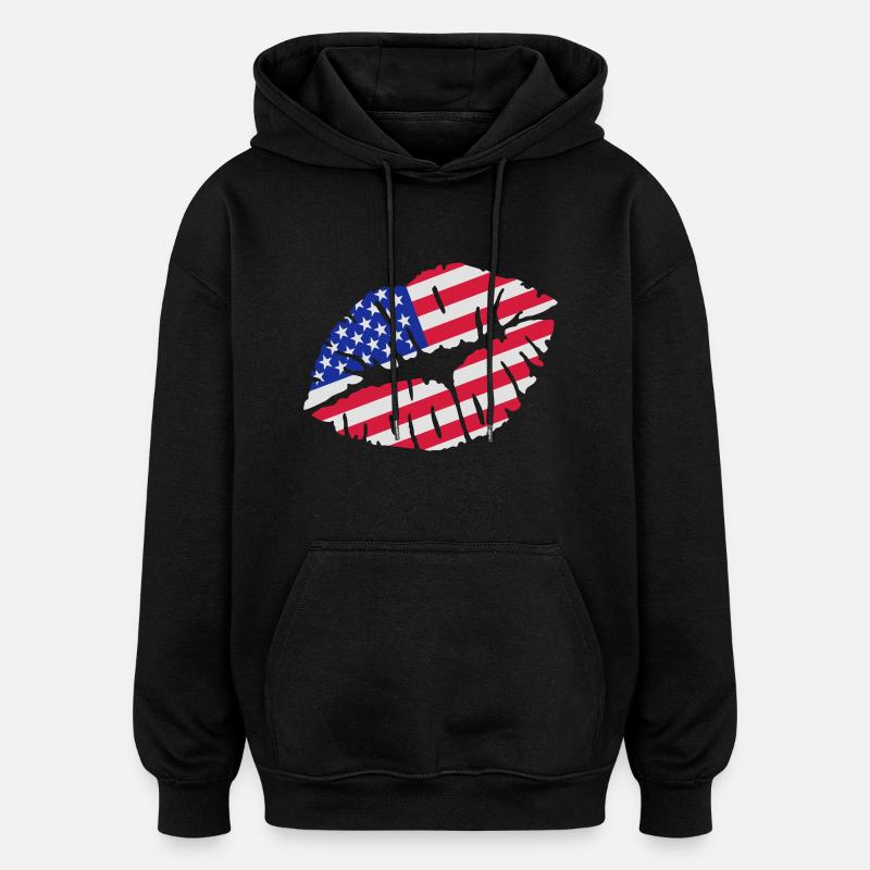 Etats-Unis - Sweat à capuche oversize unisexe - noir