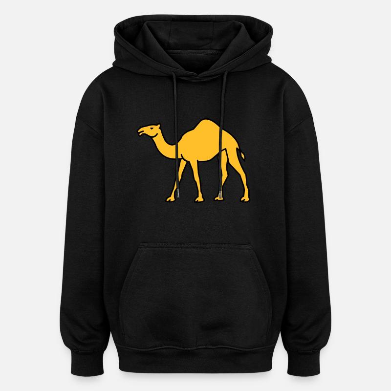 kamel_02 - Oversized Unisex Hoodie - Schwarz