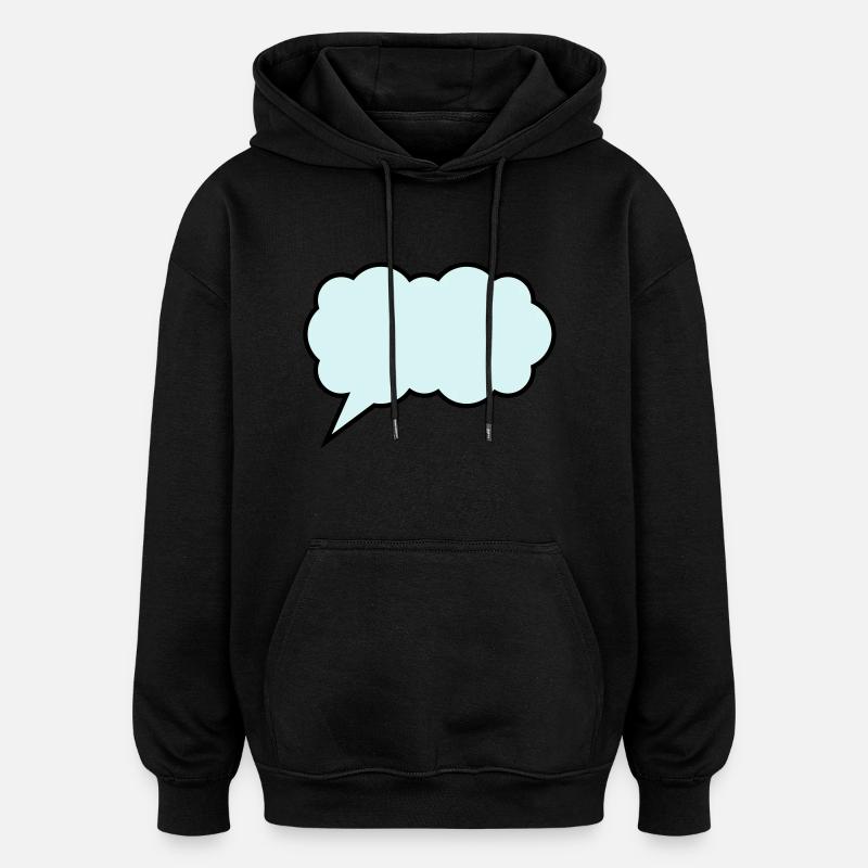 cloud bubble design - Oversized Unisex Hoodie - black