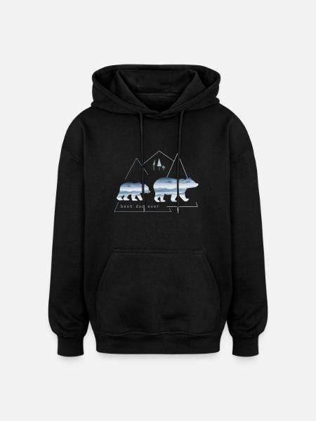 Best dad ever Best father - Oversized Unisex Hoodie - black