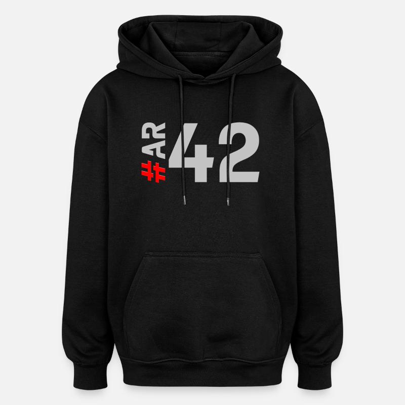 AR42-KARTON - Oversized Unisex Hoodie - Schwarz