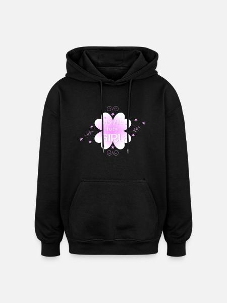 Bébé - Sweat à capuche oversize unisexe - noir