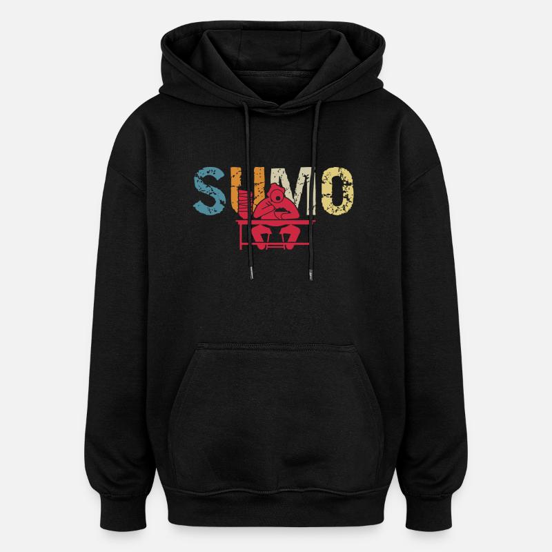 Sumo - Sweat à capuche oversize unisexe - noir