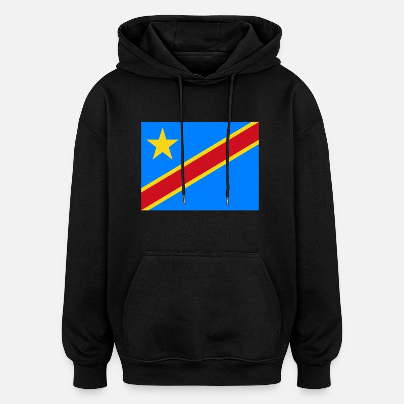 Congo - Sweat à capuche oversize unisexe - noir