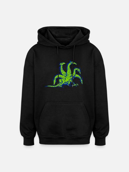 Dragon Hydra Dragon - Oversized Unisex Hoodie - black