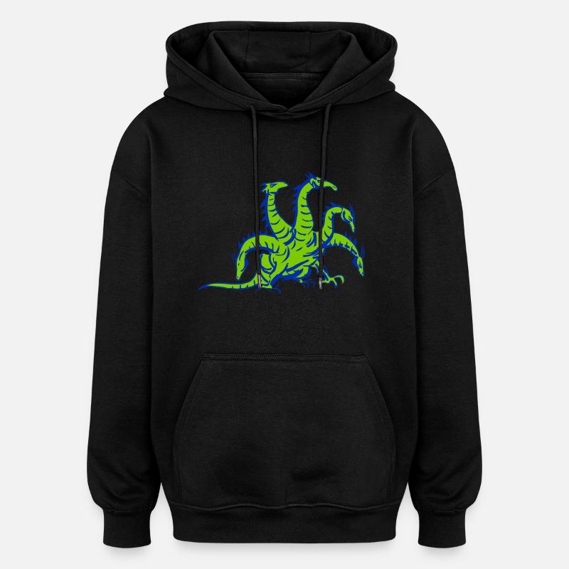 Dragon Hydre Dragon - Sweat à capuche oversize unisexe - noir