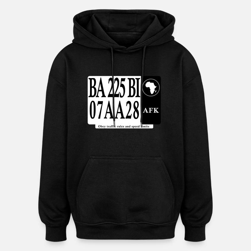 Plaque de sensibilisation Routière - Sweat à capuche oversize unisexe - noir