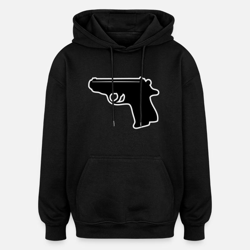 007 PPK with contour - Oversized Unisex Hoodie - black