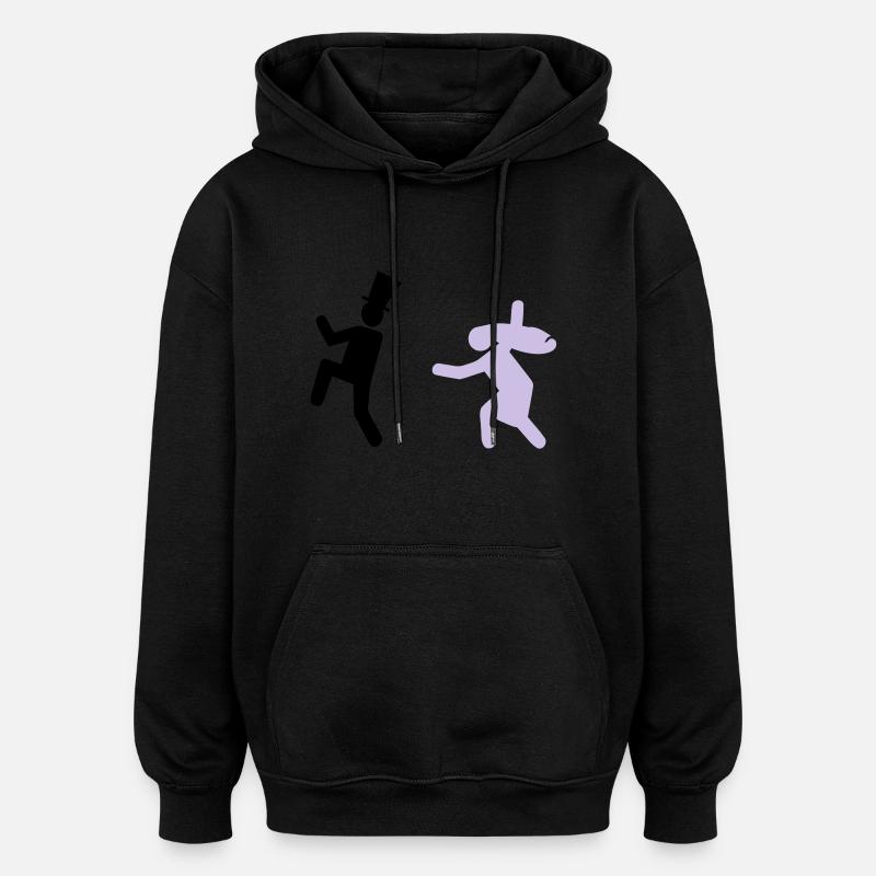 Running Groom - Sweat à capuche oversize unisexe - noir