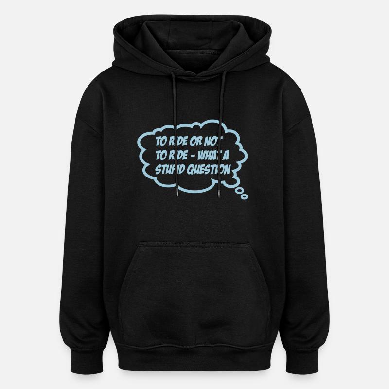 cheval - Sweat à capuche oversize unisexe - noir