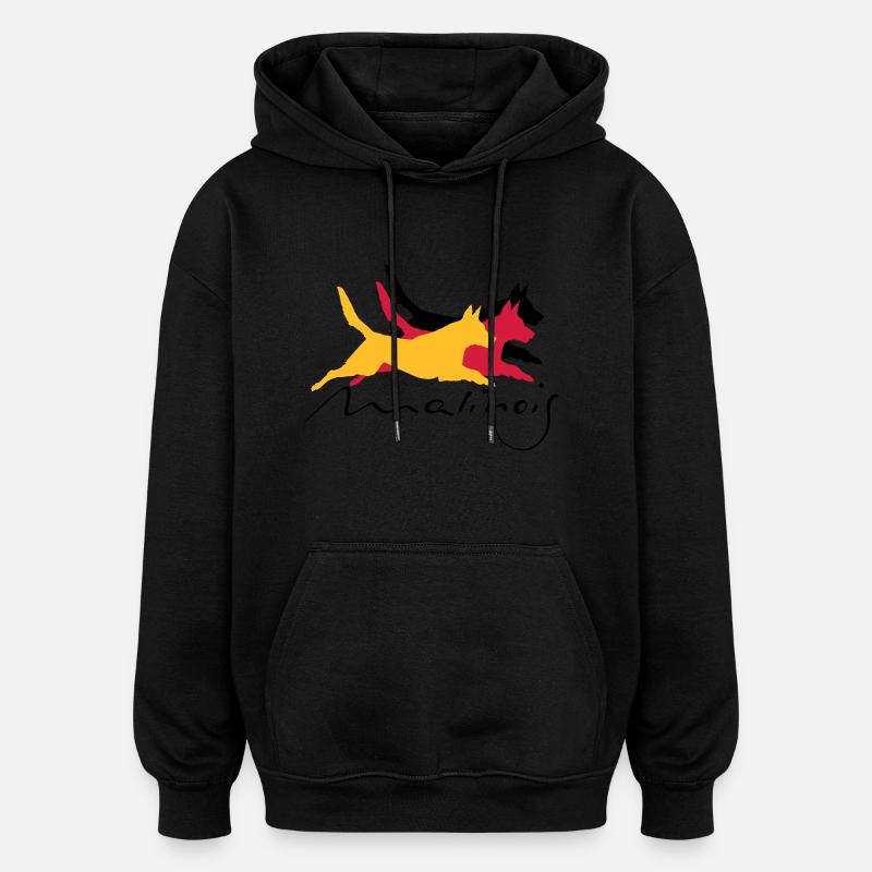 Malinois_german_color - Oversized Unisex Hoodie - Schwarz
