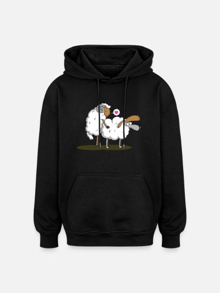 Camouflage - Oversized Unisex Hoodie - black