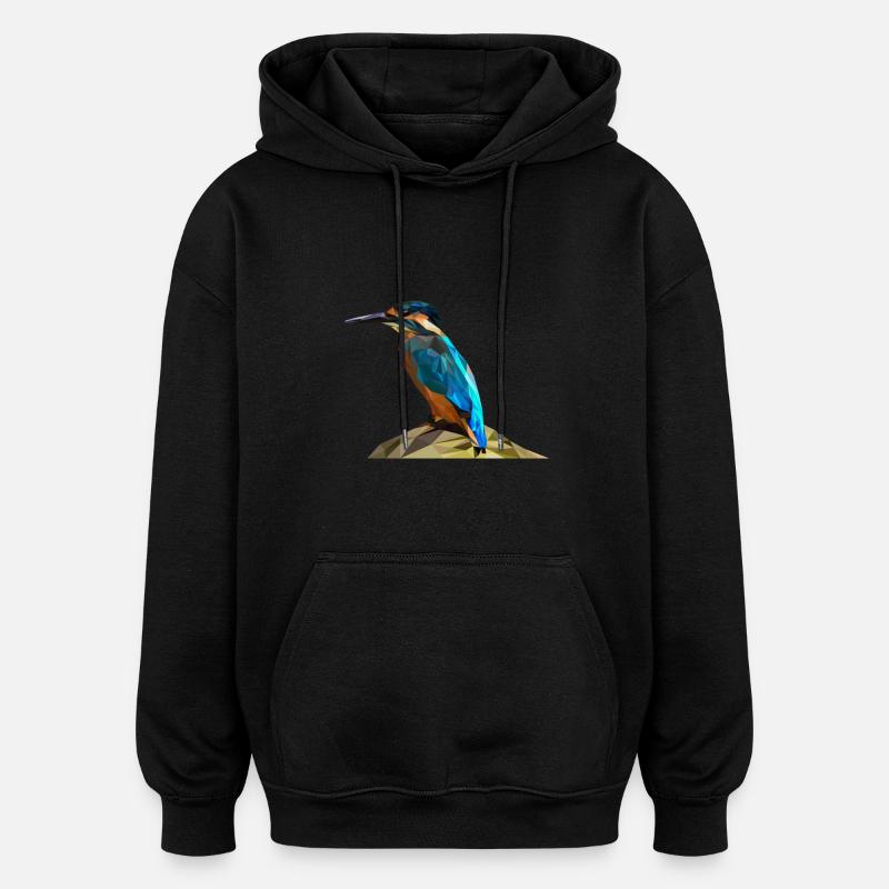 Eisvogel - Oversized Unisex Hoodie - Schwarz