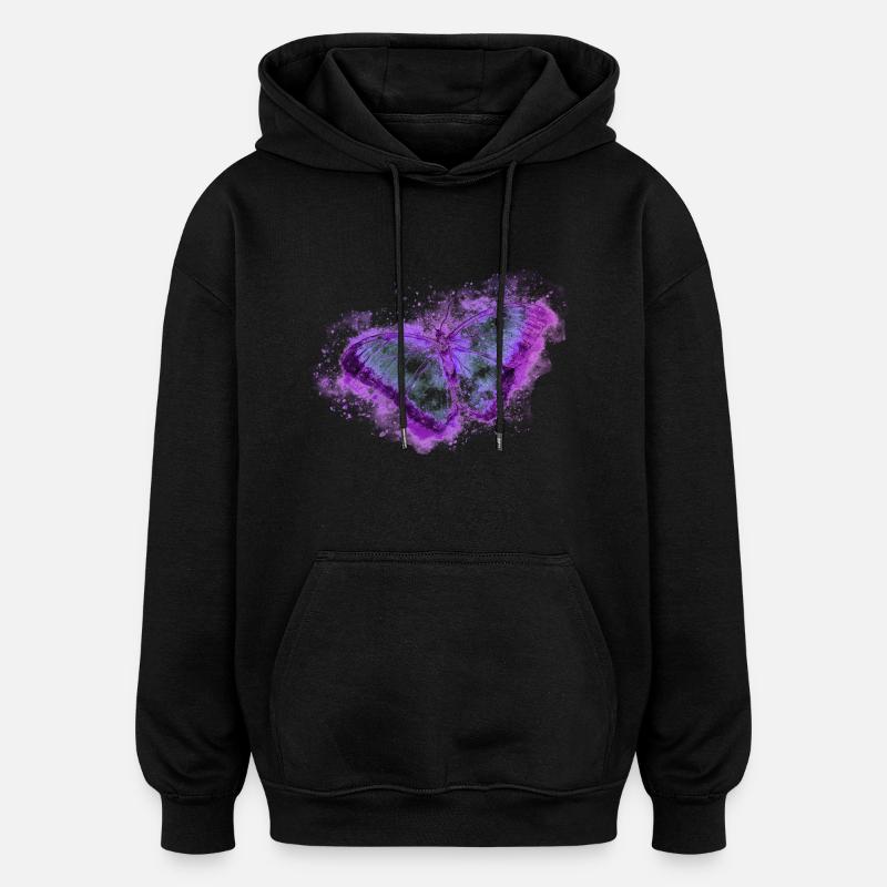 Schmetterling - Oversized Unisex Hoodie - Schwarz
