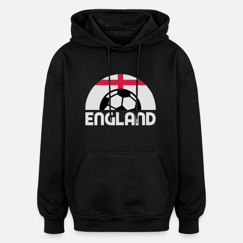 Angleterre - Sweat à capuche oversize unisexe - noir