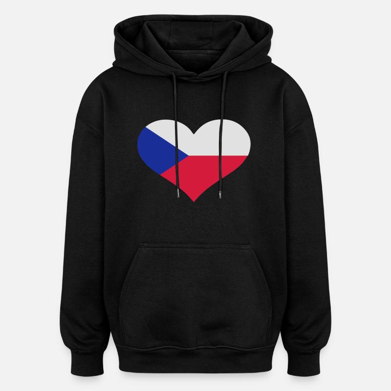 Tschechien - Oversized Unisex Hoodie - Schwarz