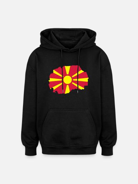 Macedonia - Oversized Unisex Hoodie - black