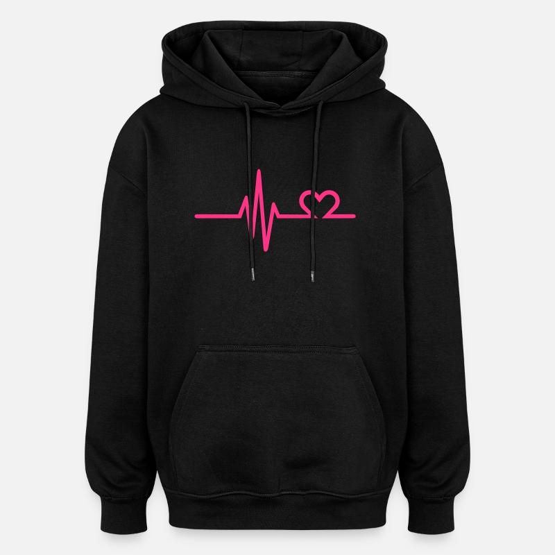 Frequency - Oversized Unisex Hoodie - black