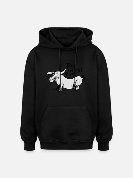 the wurst case - Oversized Unisex Hoodie - Schwarz